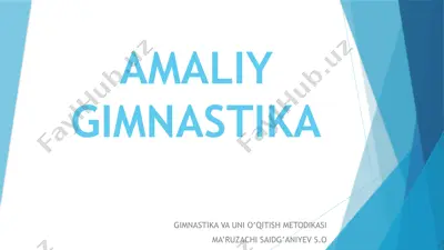 amaliy gimnastika — PPTX