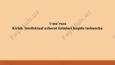 intellektual axborotizimlari — PPTX