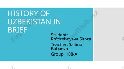 history of uzbekistan in brief — PPTX