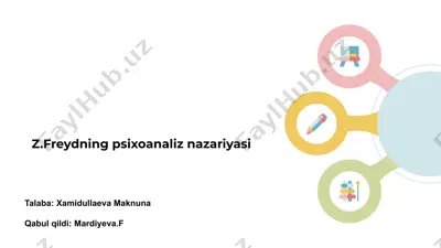 z.freydning psixoanaliz nazariyasi — PPTX
