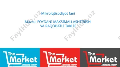 mikroiqtisodiyotfani — PPTX