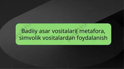 badiiy asar vositalari — PPTX