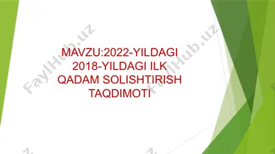 2022-yildagi 2018-yildagi ilk qadam solishtirish taqdimoti — PPTX