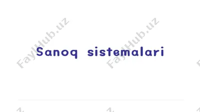 sanog sistemalari — PPTX