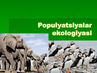 populyatsiyalar ekologiyasi — PPTX