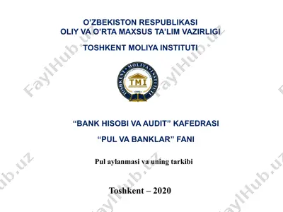 pul aylanmasi va uning tarkibi — PPTX