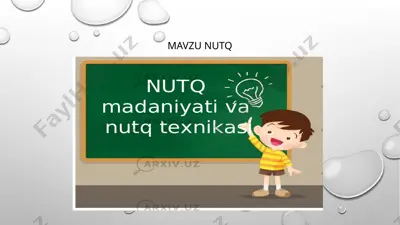 nutqning asosiy maqsadi — PPTX