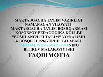 yuz ichida nomerlash — PPTX