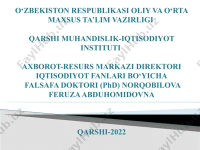 axborot-resurs markazi — PPTX
