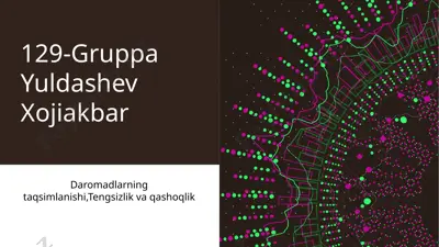 turmush darajasi korsatkichlari — PPTX
