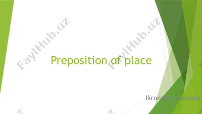preposition of place — PPTX