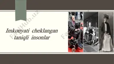 imkonyat cheklangan insonlar — PPTX