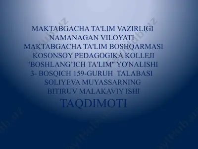 soliyeva muyassar — PPTX