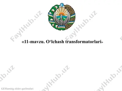 o‘lchash transformatorlari — PPTX