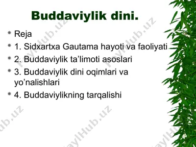 buddaviylik dini — PPT
