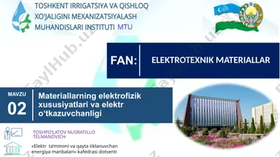 elektrta’minonivaqaytatiklanuvchanenergiyamanbalari — PPTX