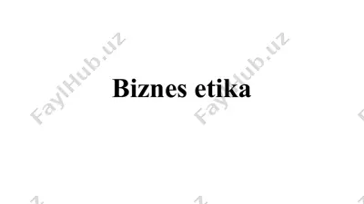 biznes etika — PPTX