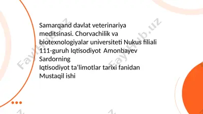 aristotelning iqtisodiy qavdlari — PPTX