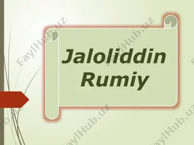 jaloliddin rumiy — PPTX
