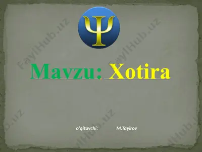 xotira — PPTX