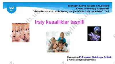 irsiy kasalliklar — PPTX