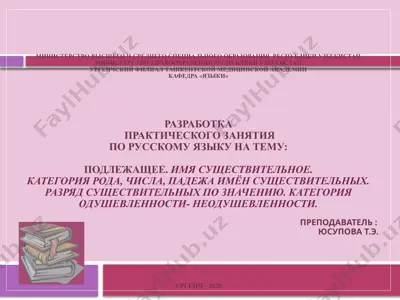 подлежащее. имя существительное. — PPTX