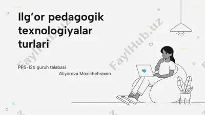 pedagogik texnologiya turlari — PPTX