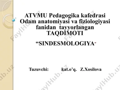 sindesmologiya — PPTX