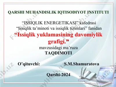 issiqlik yuklamasining davomiylik grafigi — PPT