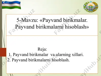 payvand birikmalar — PPTX
