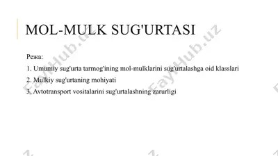 mol-mulksug'urtasi — PPTX