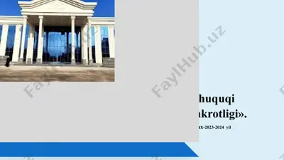 biznes huquqisining subyektlarining bankrotligi — PPTX