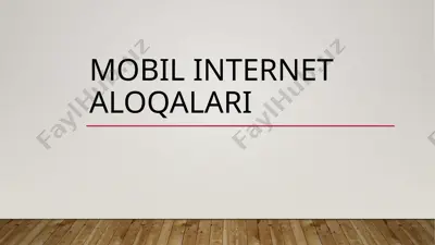 mobilinternet aloqalari — PPTX