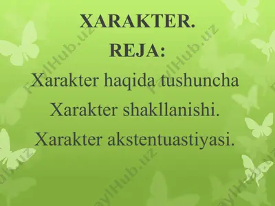 xarakter — PPTX