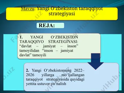 yangi o‘zbekiston tarraqqiyot strategiyasi — PPTX
