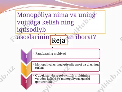 monopoliya va monopoliya nosozliklari — PPTX