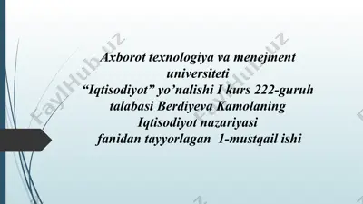 iqtisodiymuvozanat — PPTX