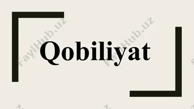 qobiliyat — PPTX
