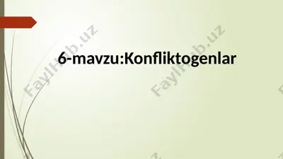 konfliktogenlar — PPTX