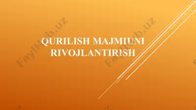 qurilish majmuuni rivojlantirish — PPTX