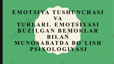 emotsiyatushunchasi va turlari — PPTX
