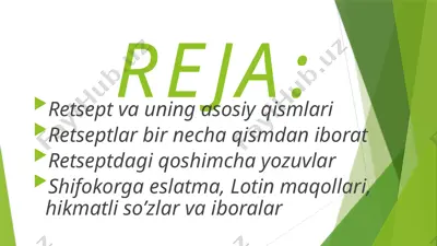 retseptlar — PPTX