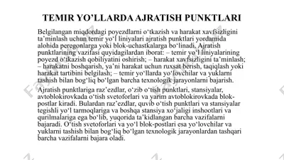temir yo'llarda ajratish punktlari — PPTX