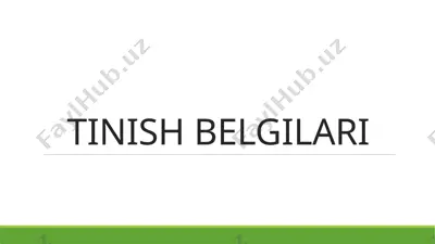 tinish belgilari — PPTX