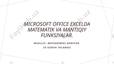 microsoft office excel — PPTX