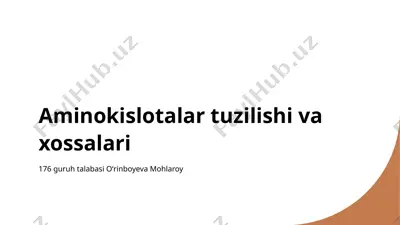 aminokislotalar — PPTX
