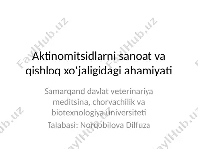 aktinomitsidlar — PPTX