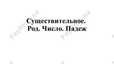 существительное.род. число. падеж — PPTX