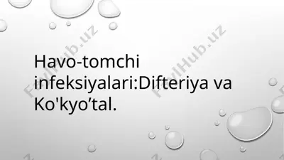 difteriya va ko'kyo’tal — PPTX