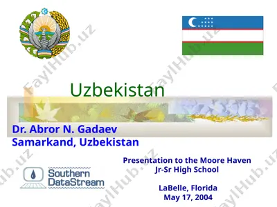 uzbekistan – general information — PPT